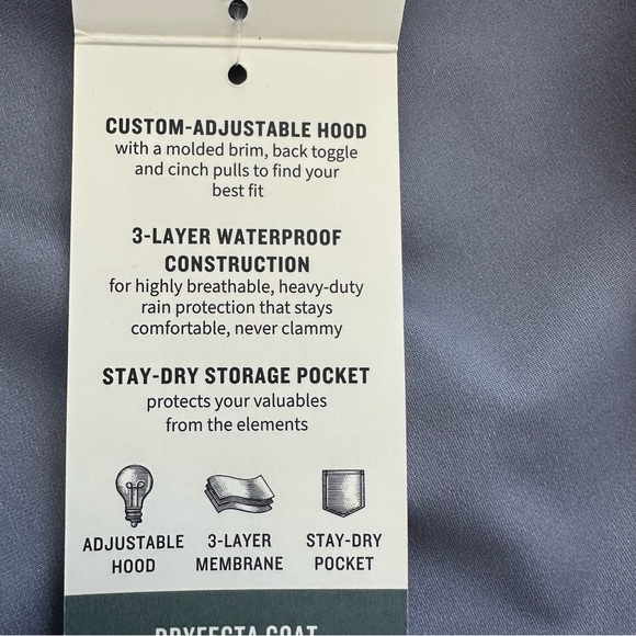 NWT Duluth Trading Co Women’s Hooded Dryfecta Rain Coat, Aubergine, size L - Picture 12 of 15